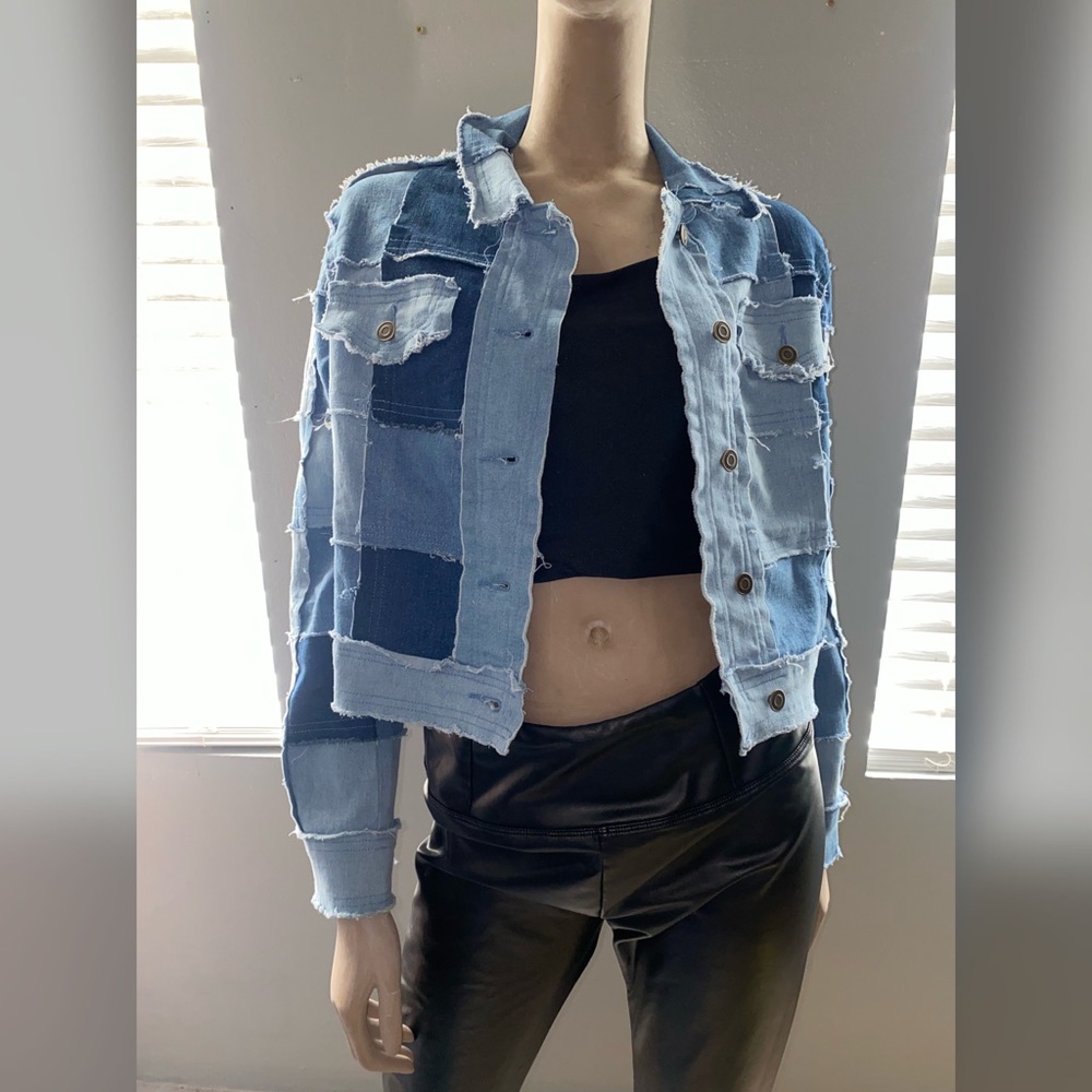 Fashion Nova Patchwork Wonderland Denim Jacket
